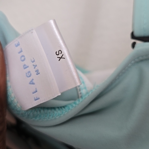 Flagpole NYC Nora Stylish Teal and Patterned One-Piece Swimsuit Summer - Picture 4 of 6